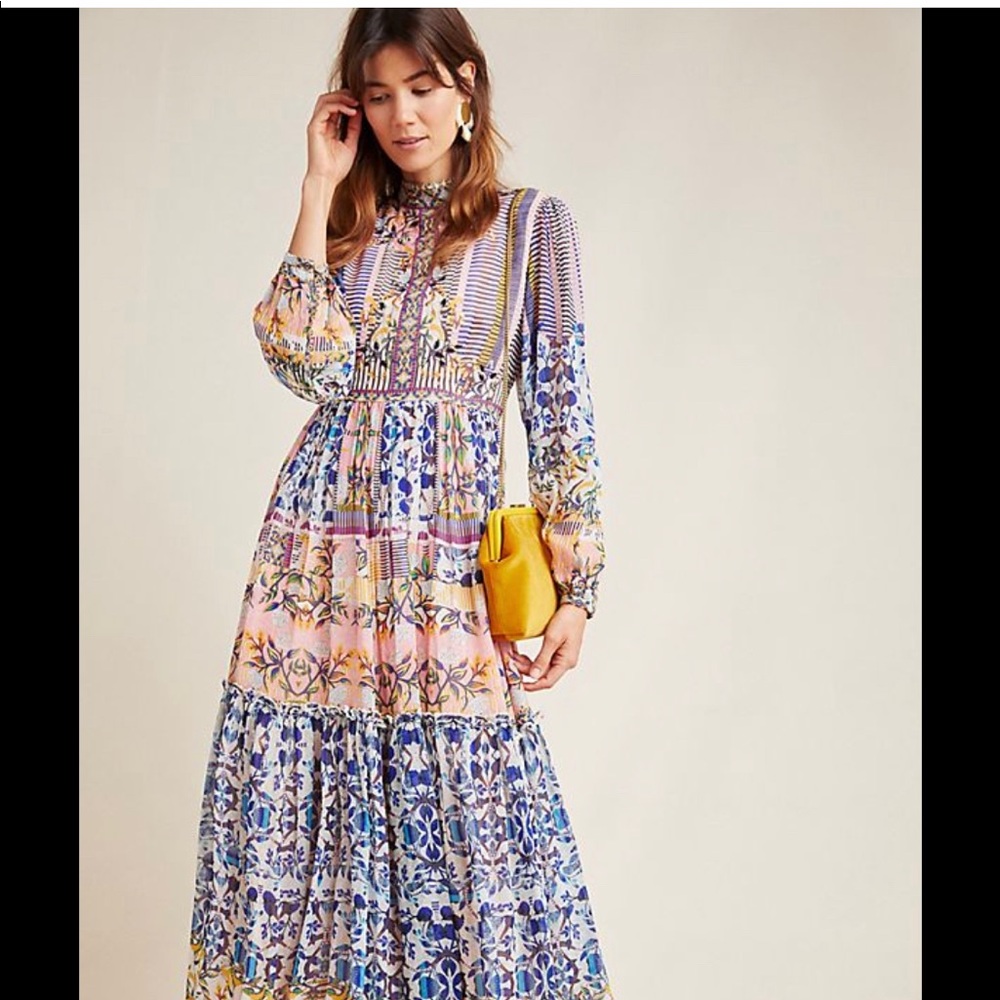 ANTHROPOLOGIE Bhanuni Jyoti Anastasia Maxi Dress- in petite length!